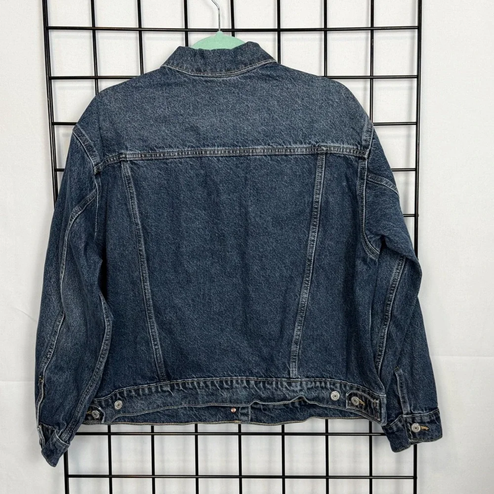 Old Navy Denim Trucker‎ Jacket Womens XL Blue Workwear Streetwear Grunge Punk